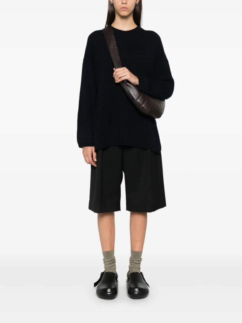 Allude Plush Wool And Cashmere Sweater With Relaxed Fit