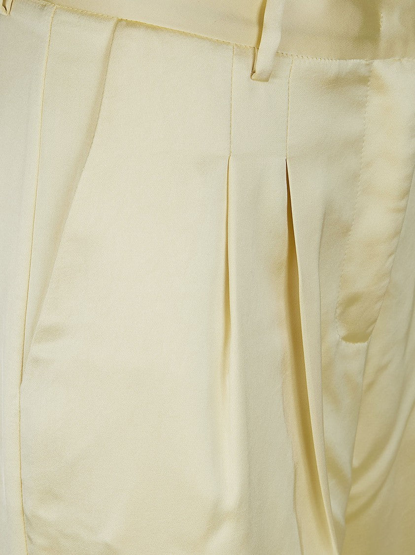 The Andamane High-Waisted Satin Regular Fit Trousers