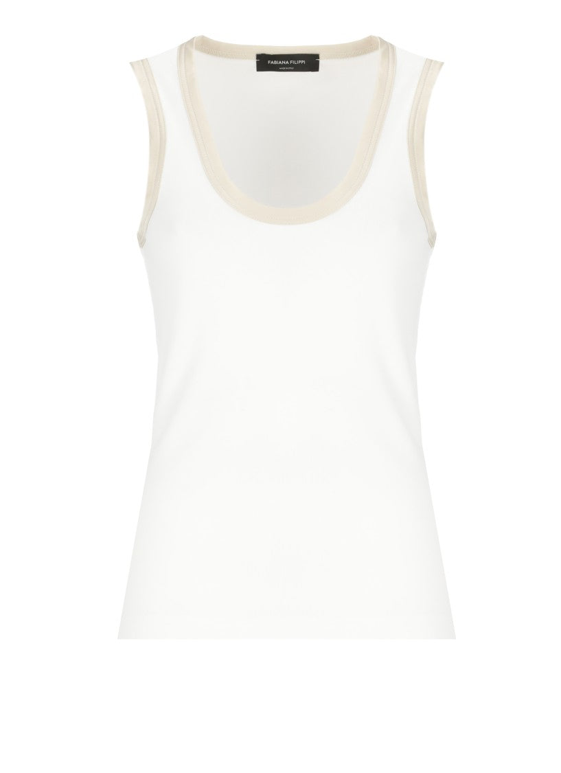 Fabiana Filippi White Cotton Top