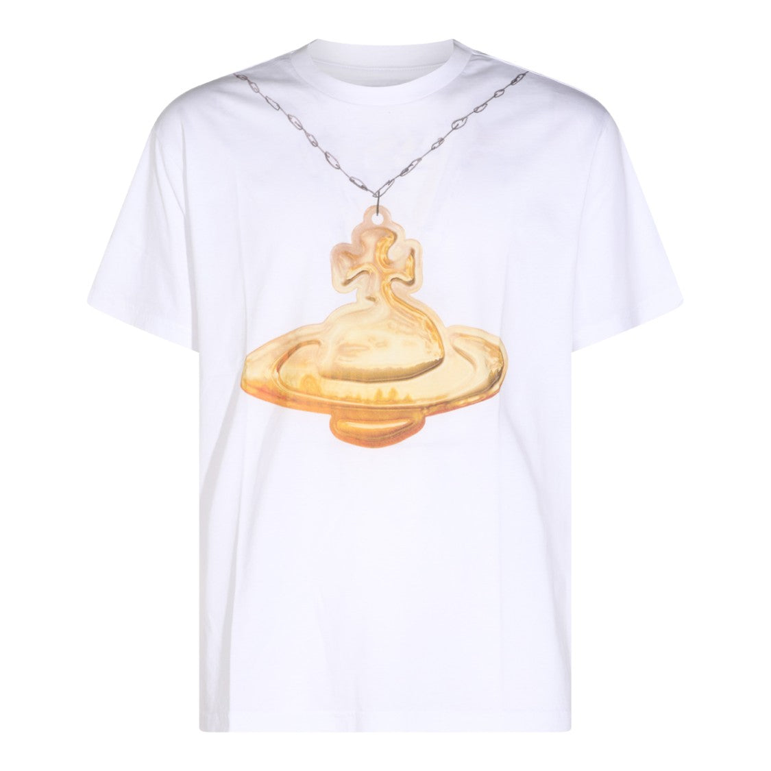 Vivienne Westwood Orb Logo Gold Print Cotton T-Shirt