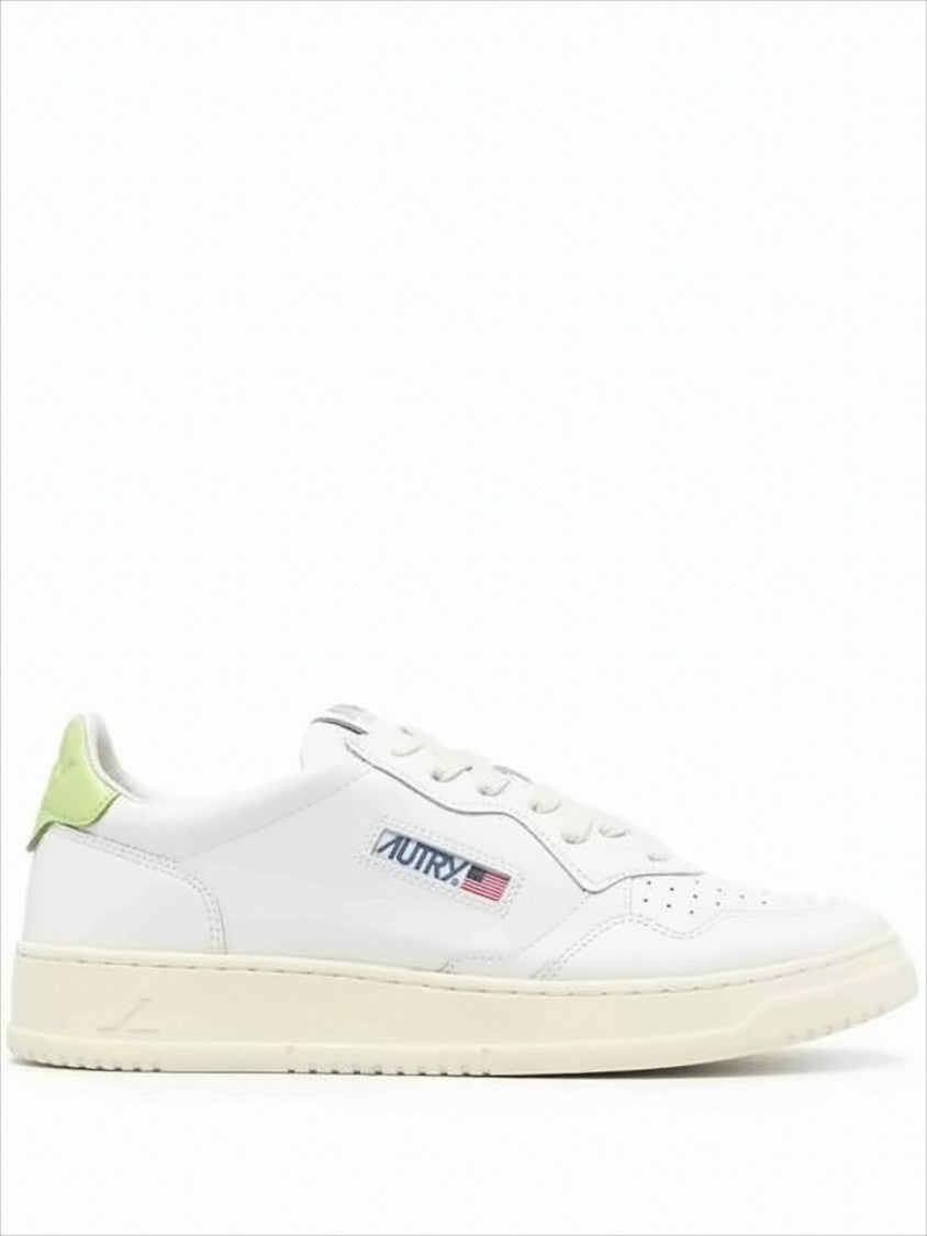 Autry Smooth Leather Low-Top Sneakers With Perforated Toe Box