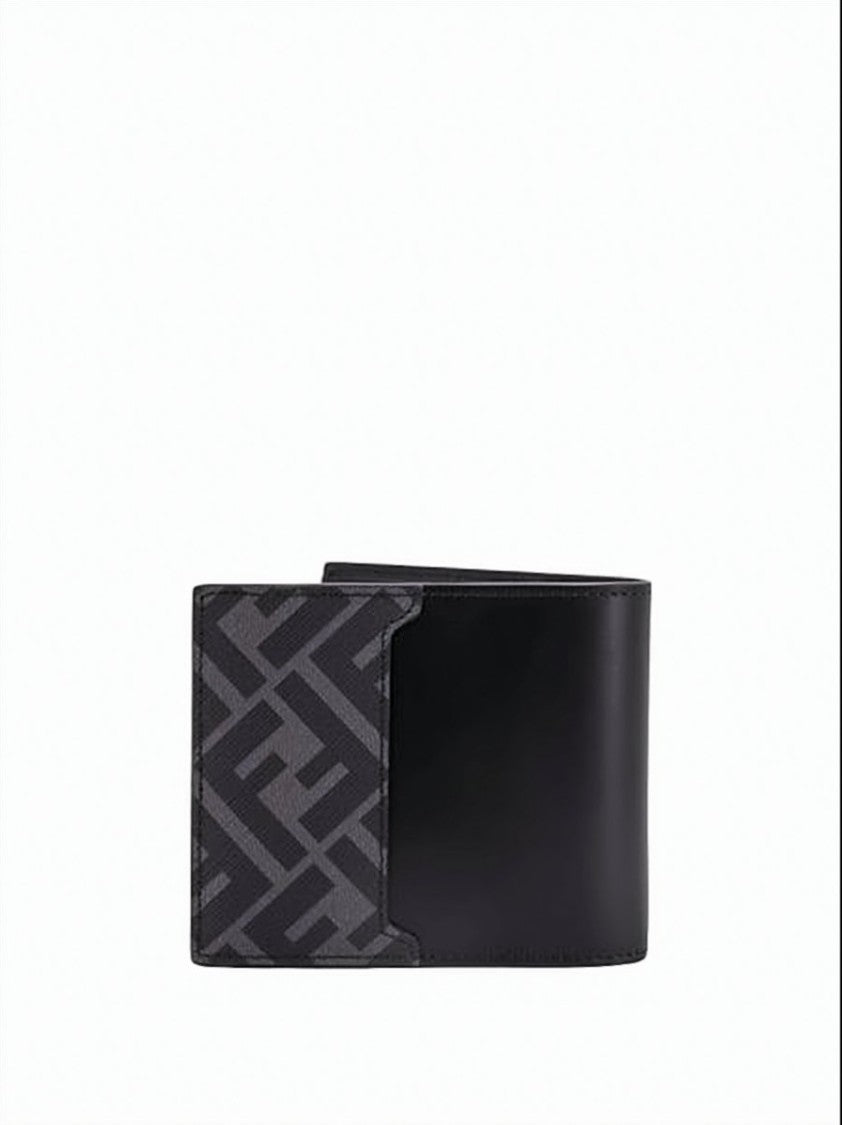Fendi Calfskin Leather Bifold Wallet