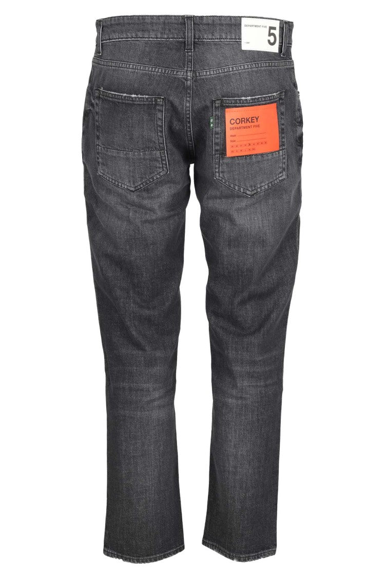 Department Five Cropped Denim Jeans With Faded Wash