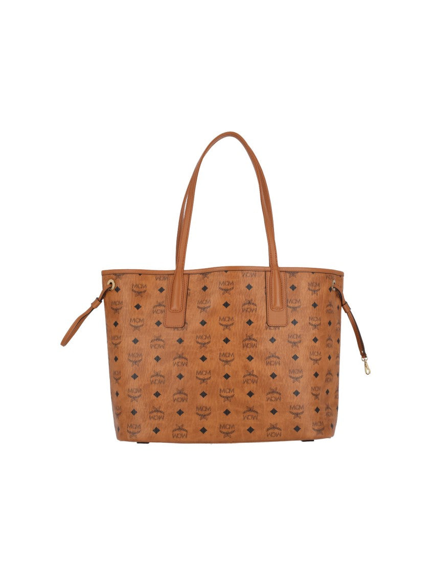 Mcm "Liz" Small Reversible Tote Bag, In Brown "Visetos"