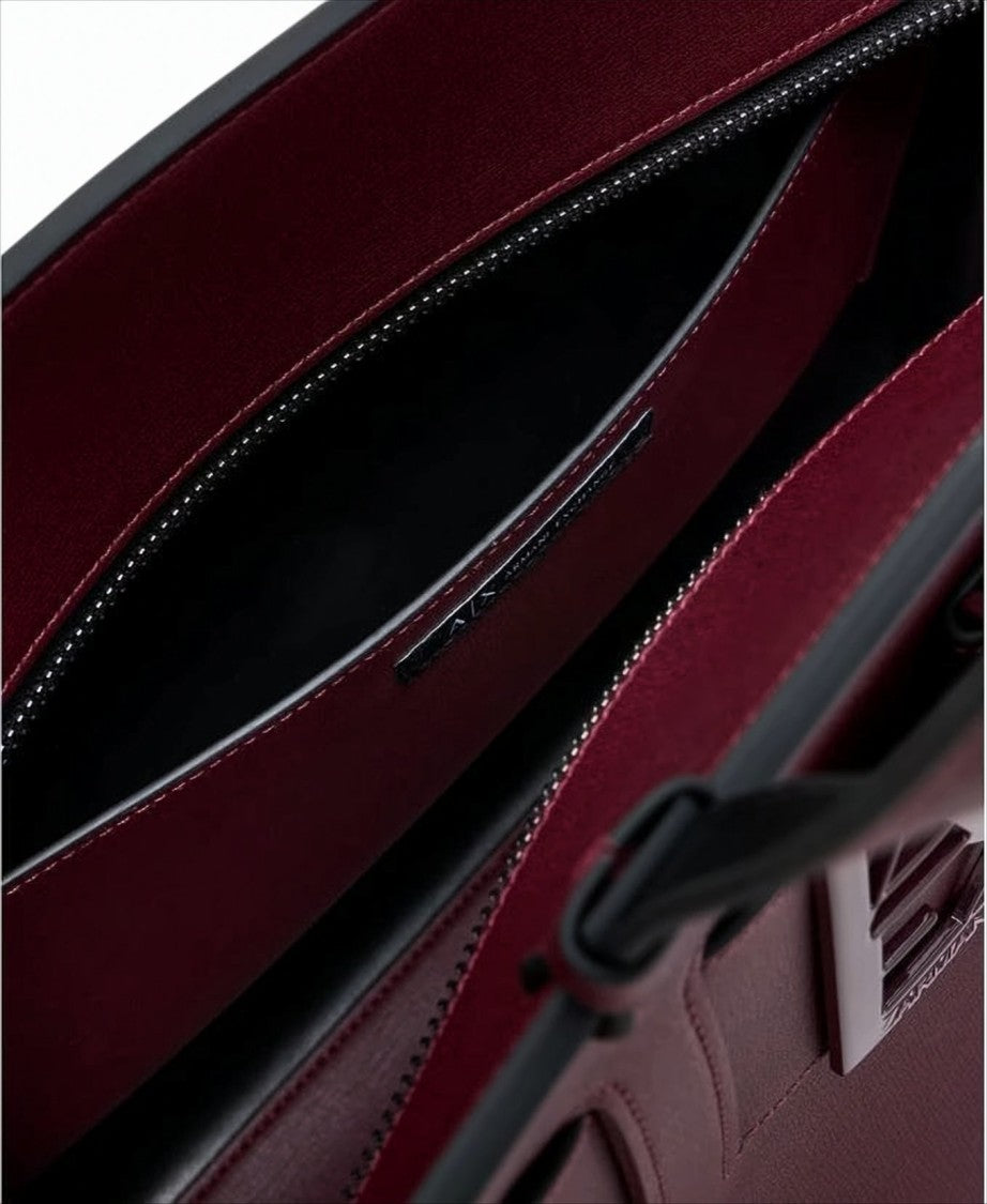 Armani Exchange Structured Shoulder Bag With Square Logo Buckle