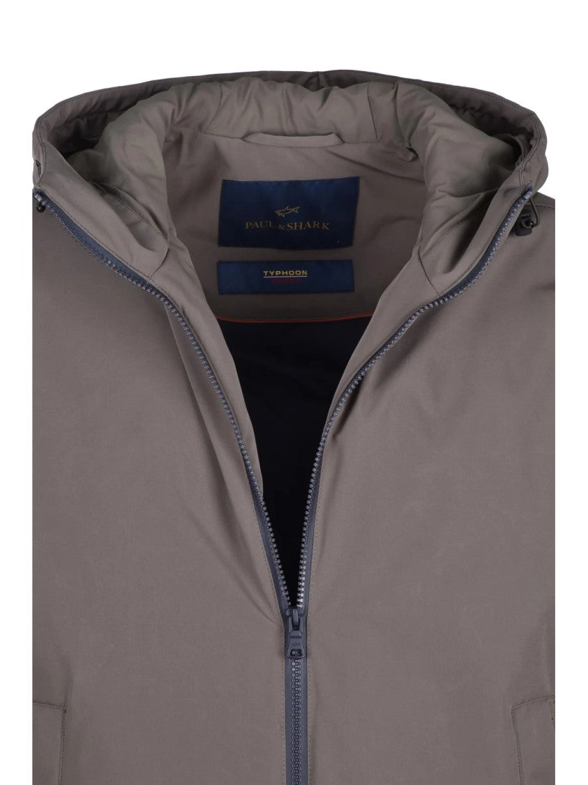 Paul & Shark Green Polyester Elastane Men's Waterproof Jacket