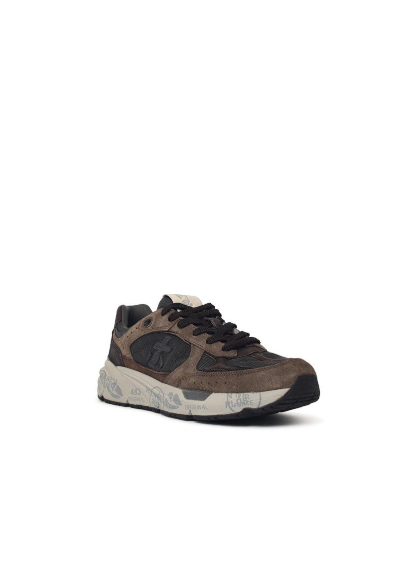Premiata 'Mase25 8421' Brown Suede Blend Sneakers