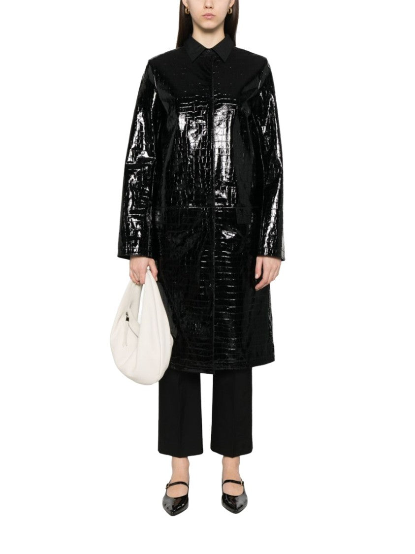 Totême Lamb Leather Crocodile Texture Jacket