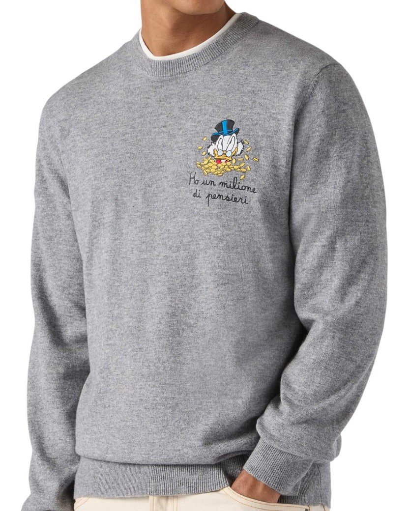 Mc2 Saint Barth Lightweight Knit Sweater With Embroidered Graphic Detail