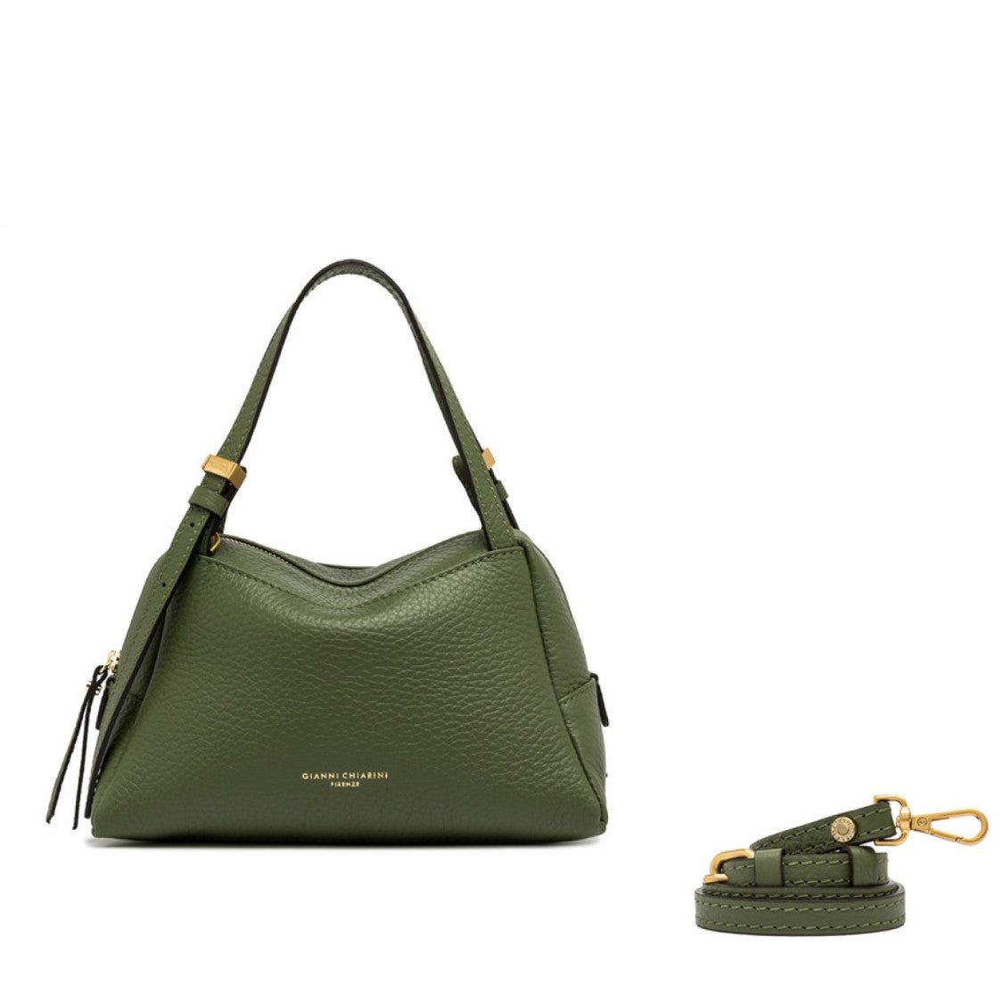 Gianni Chiarini Green Dea 2-Handle Duffle Bag
