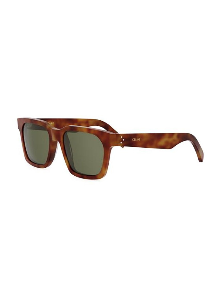 Celine Tortoiseshell Cl40248i Rectangular Metallic Sunglasses