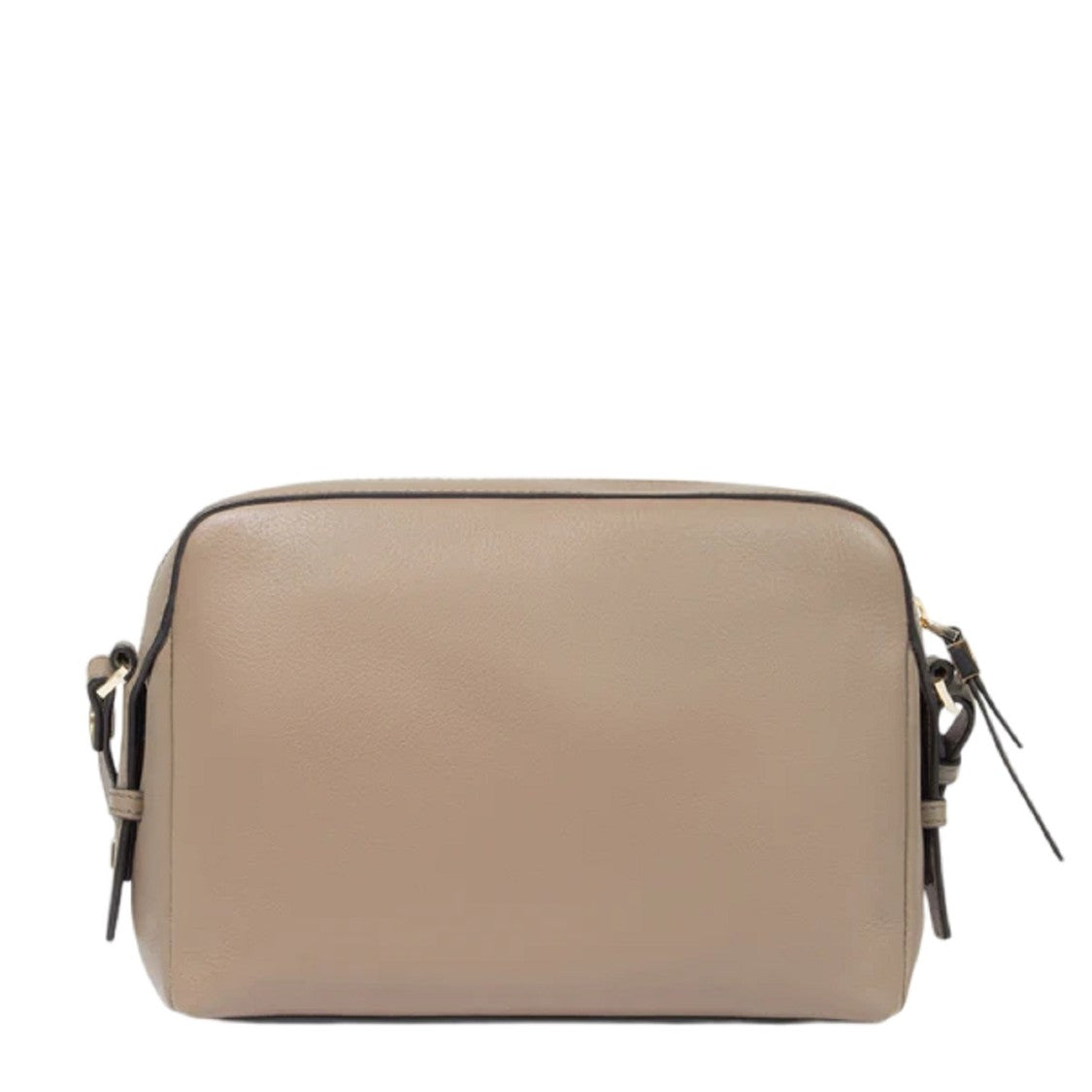Piquadro Leather Shoulder Bag With Spacious Compartment And Stitched Strap