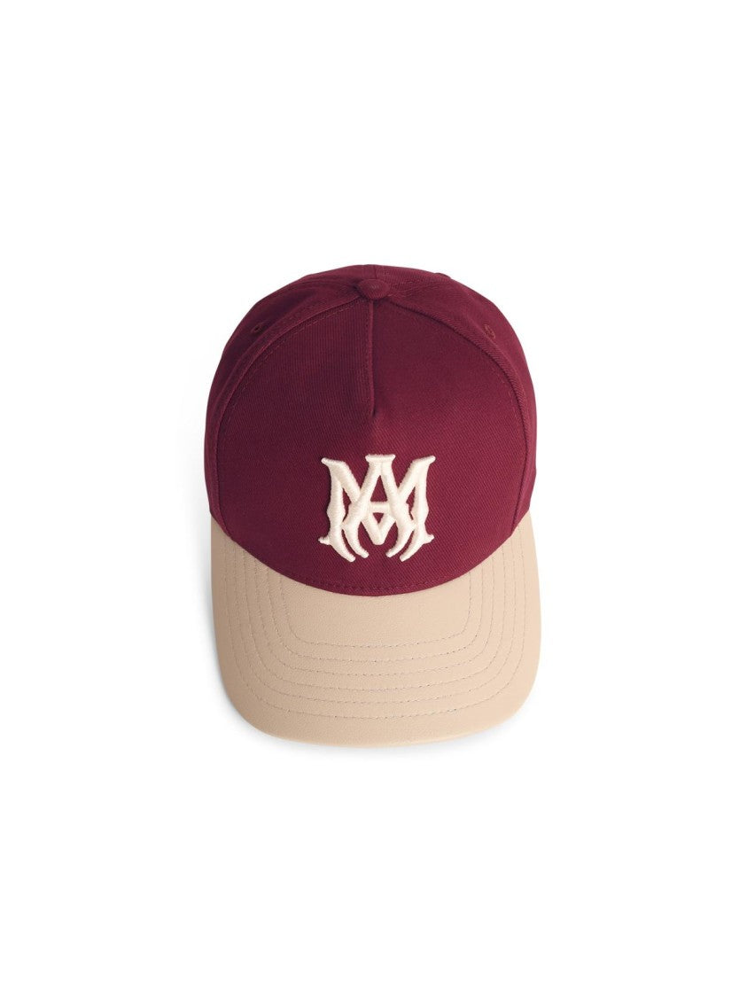 Amiri Two-Tone Cotton And Leather Cap