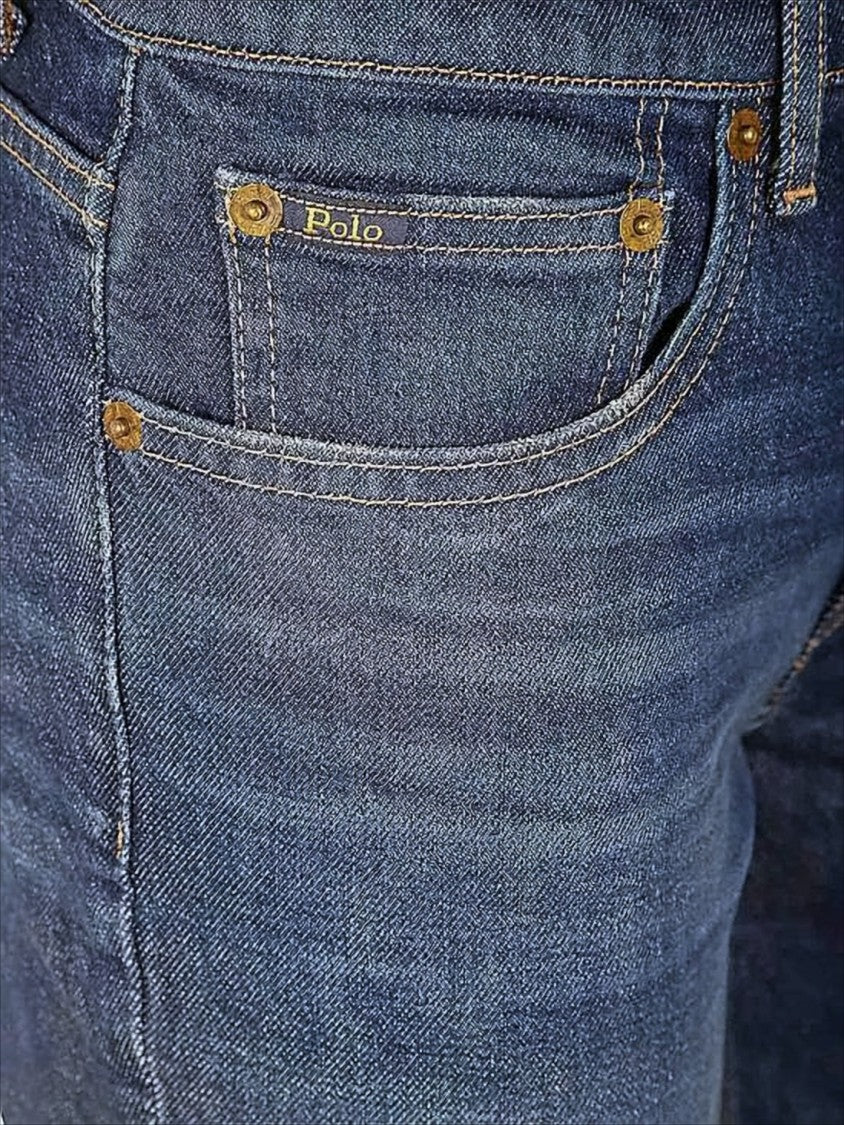 Polo Ralph Lauren Slim-Fit Denim Pants With Mid-Rise Waist And Classic Five-Pocket Design