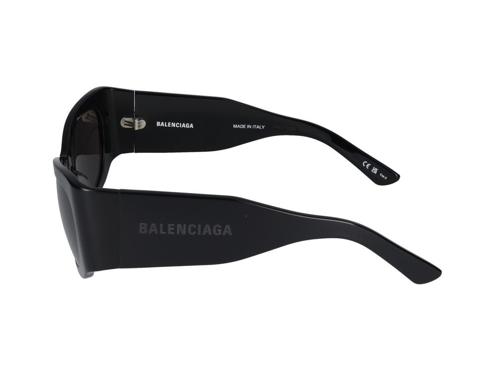 Balenciaga Black Bb0327s Acetate Oversized Square Frame Sunglasses