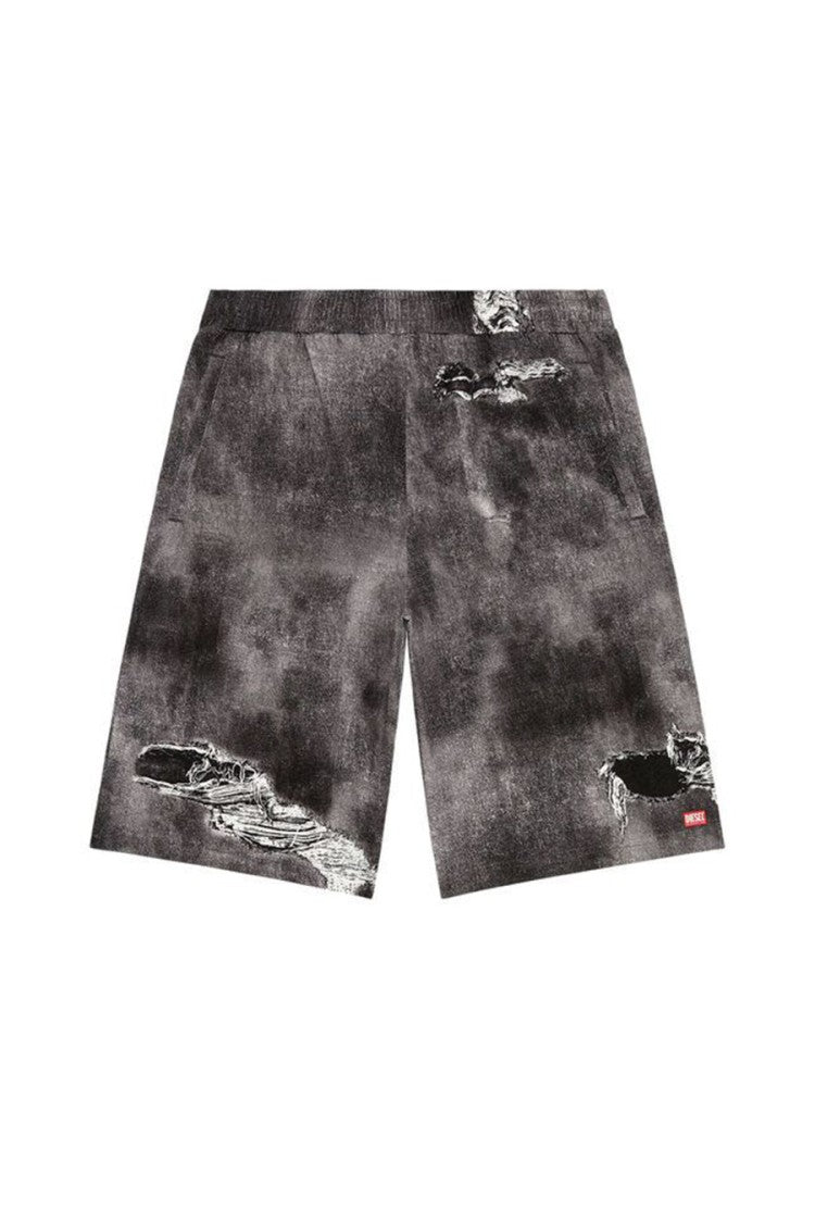 Diesel Multicolor Cotton Distressed Shorts