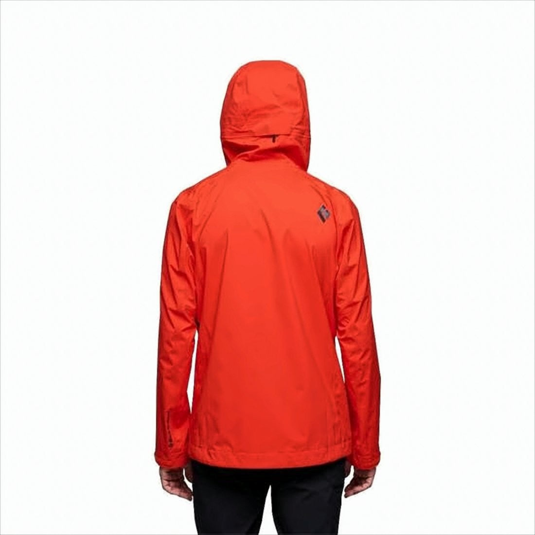 Black Diamond Lightweight Orange Hooded Jacket With Streamlined Design