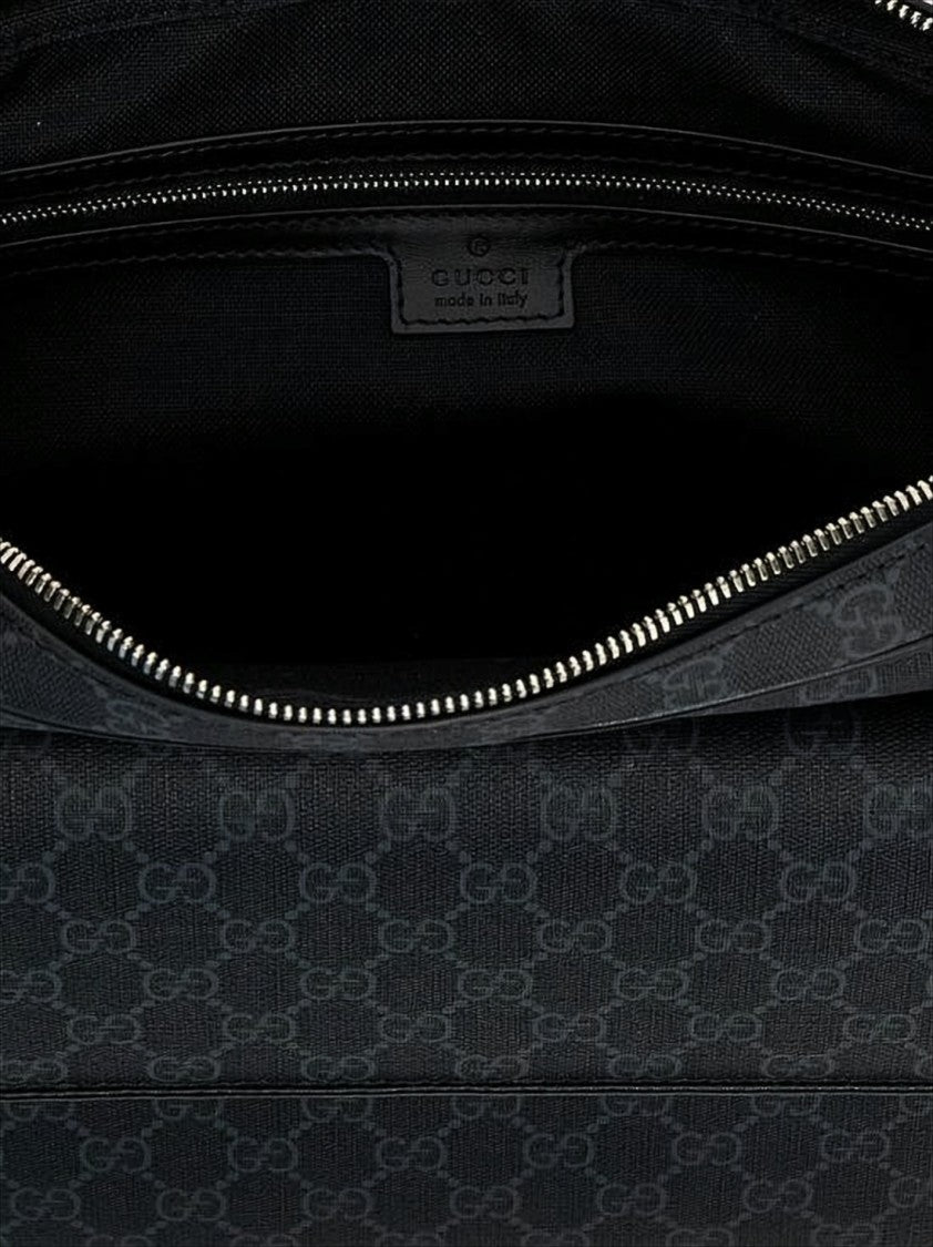 Gucci Canvas Crossbody Bag With Monogram Pattern