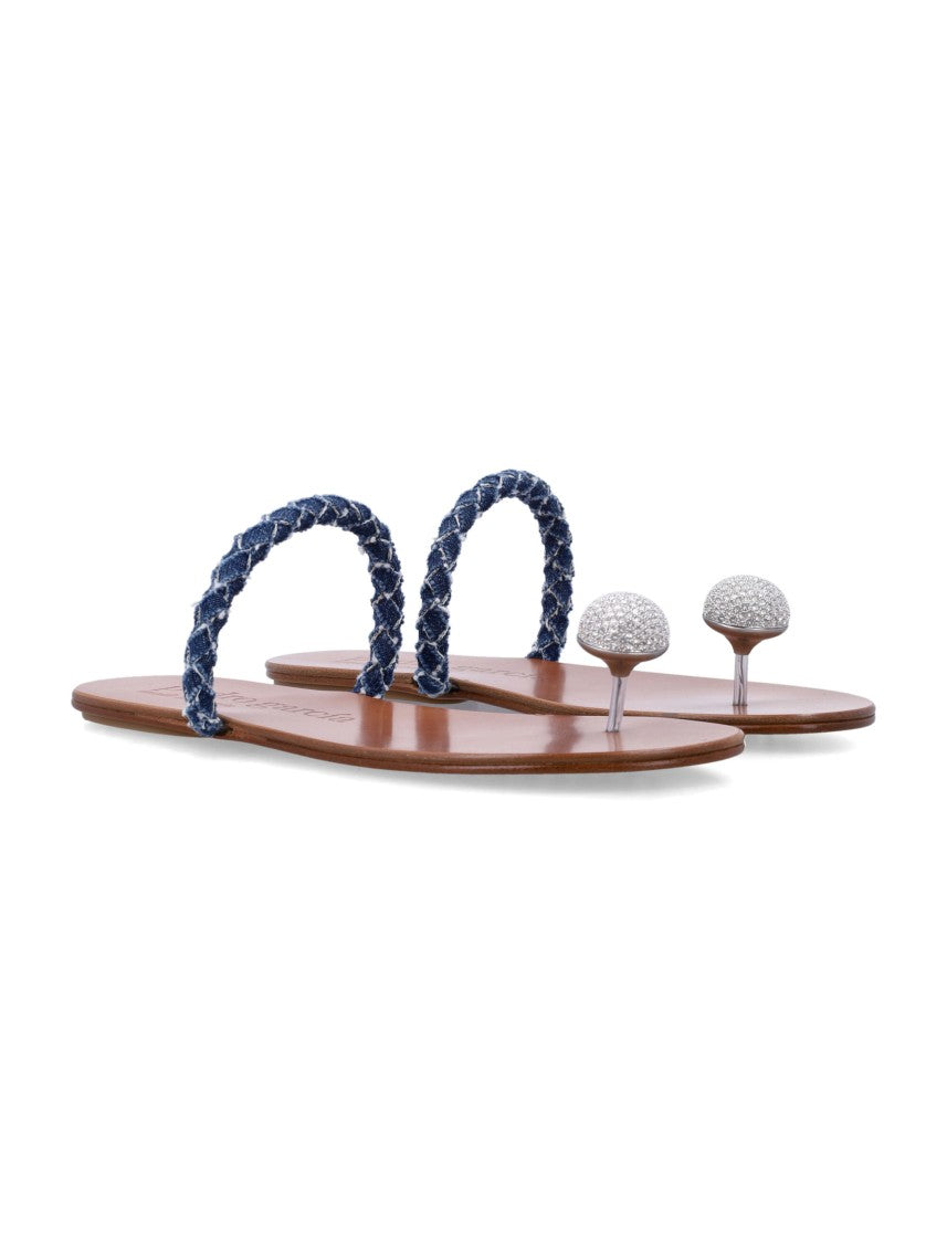 Pedro Garcia Pipa Textured Braided Strap Sandals