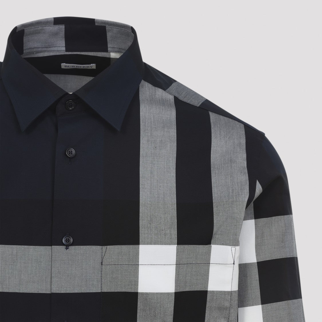 Burberry Summerton Navy Blue Cotton Shirt