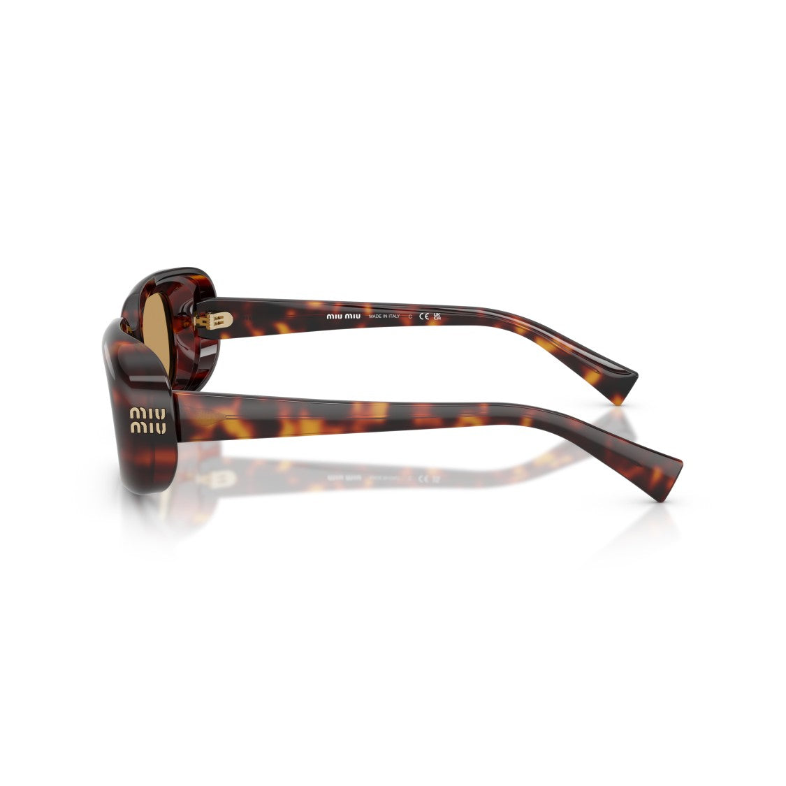 Miu Miu 0Mu B13s Rectangular Tortoiseshell Sunglasses