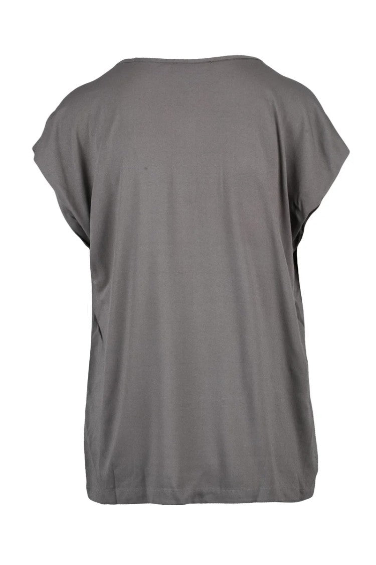 Fabiana Filippi Viscose Stretch Top - Grey