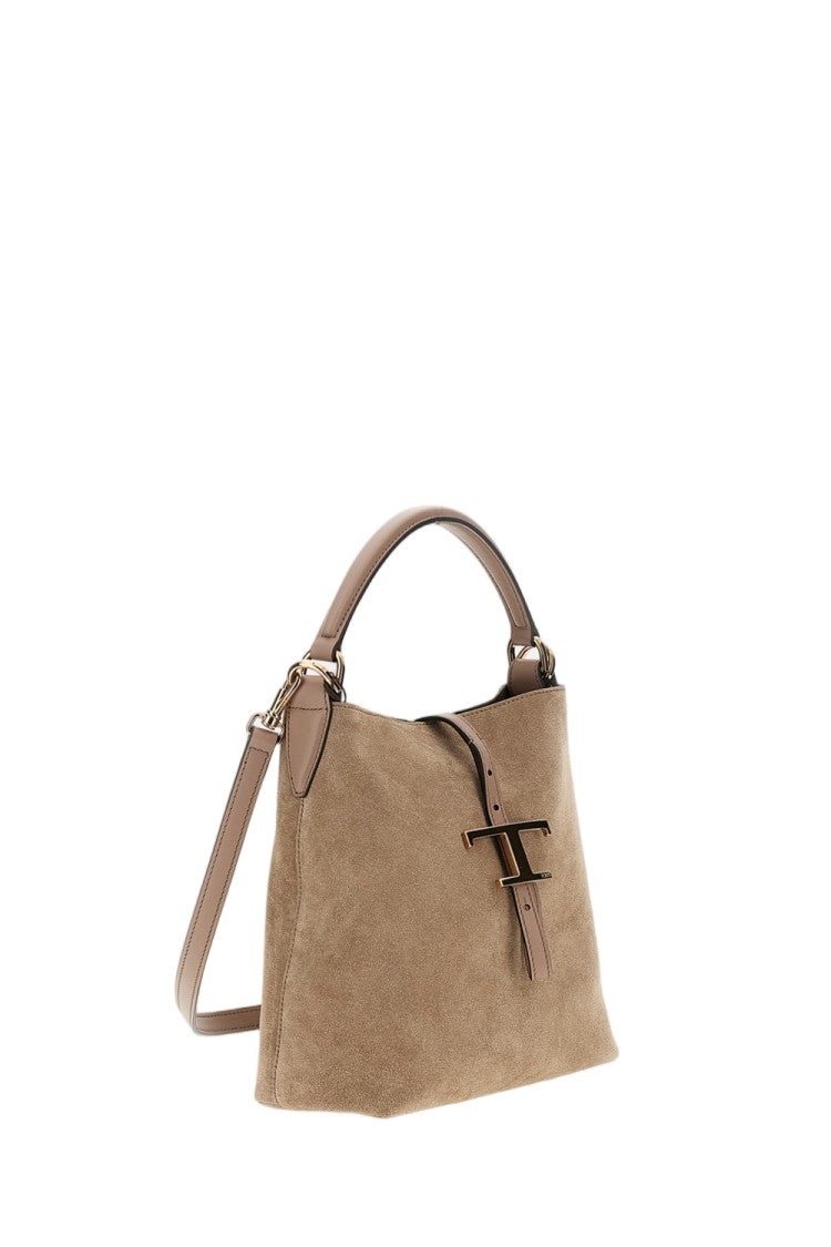 Tod's Mini Bucket Bag With Customized Metal Pendant