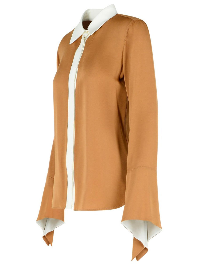 Max Mara 'Pio' Beige Silk Shirt