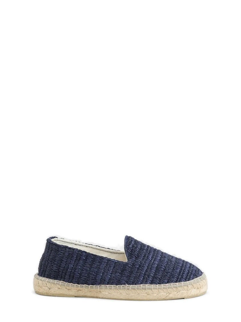 Manebi Woven-Effect Navy Jute Sole Espadrilles