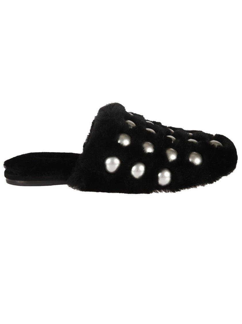 Alexander Wang Ciabatta Con Pelo Black Mules