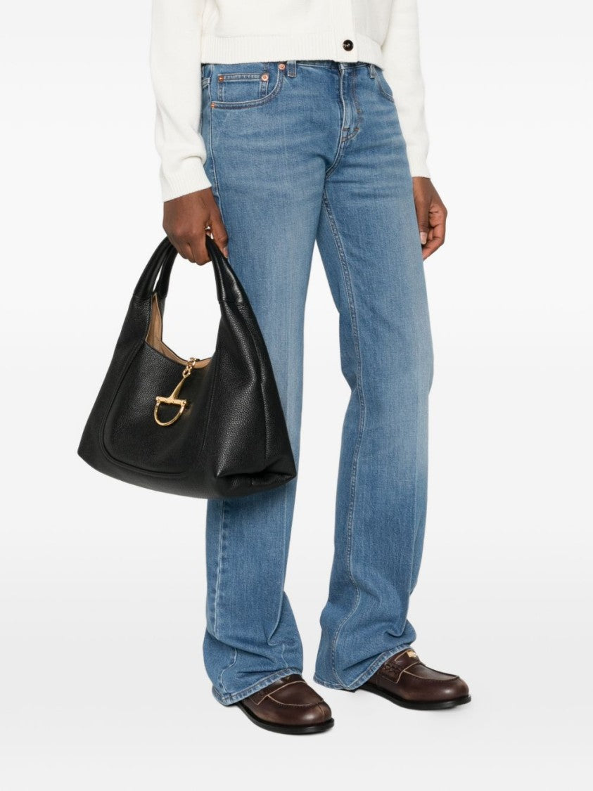 Gucci Structured Calfskin Handbag