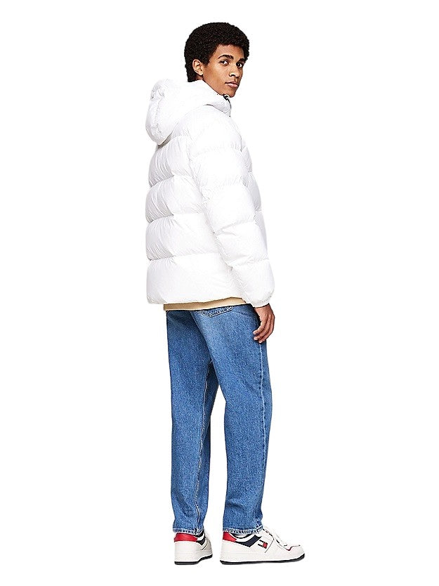 Tommy Jeans Feather-Padded Water-Repellent White Jacket Hood