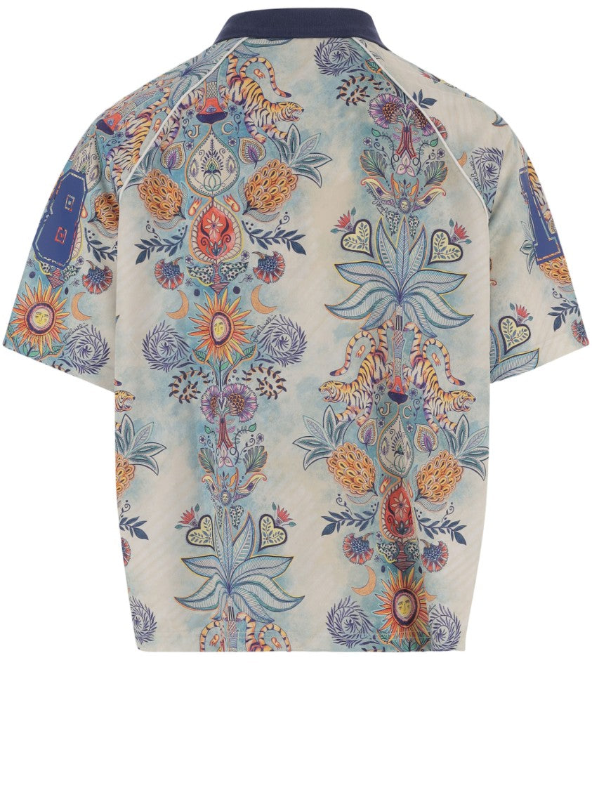 Just Cavalli Nylon T-Shirt With Graphic Print