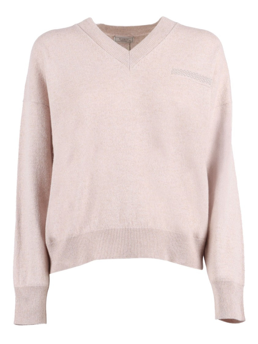 Peserico Relaxed Fit V-Neck Knitted Sweater