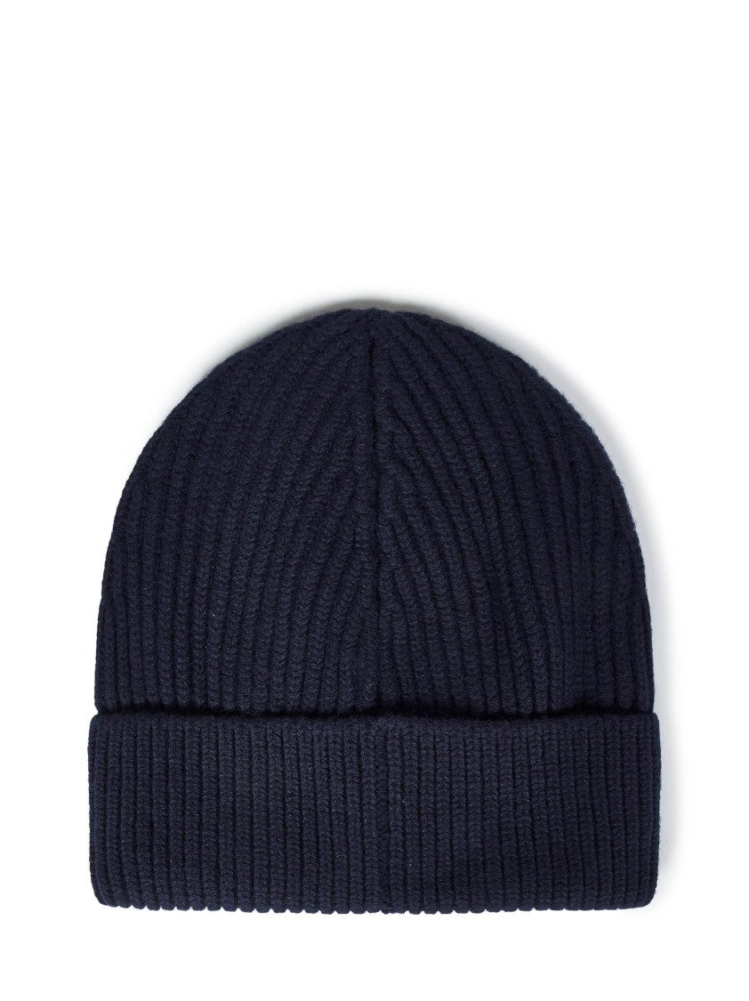 Dolce & Gabbana Ribbed Blue Beanie