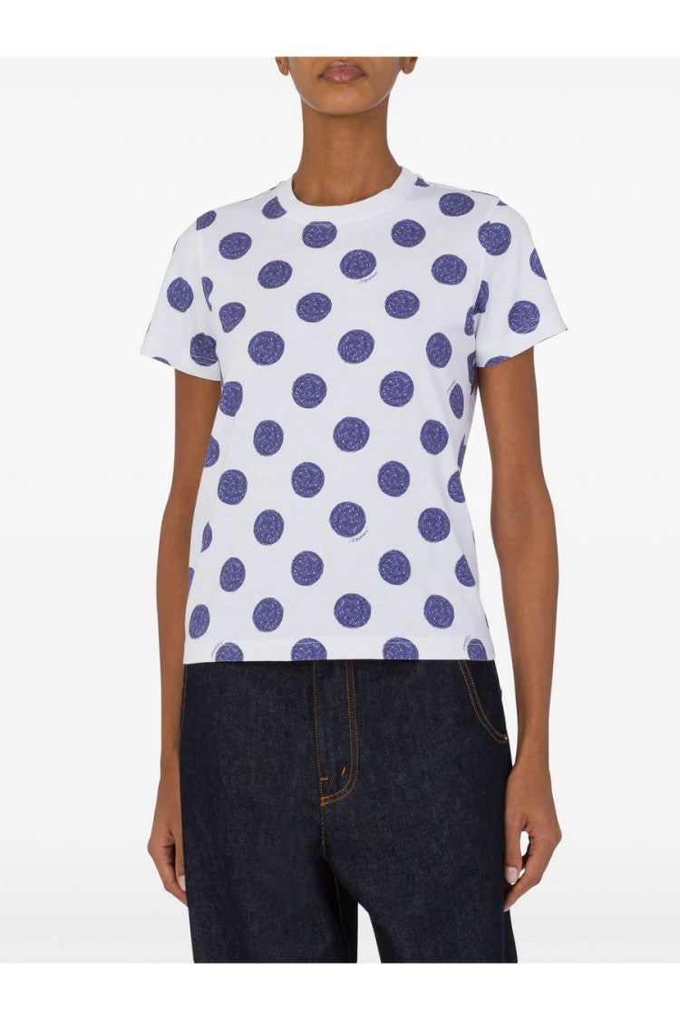 Moschino Playful Polka Dot T-Shirt In Soft Cotton