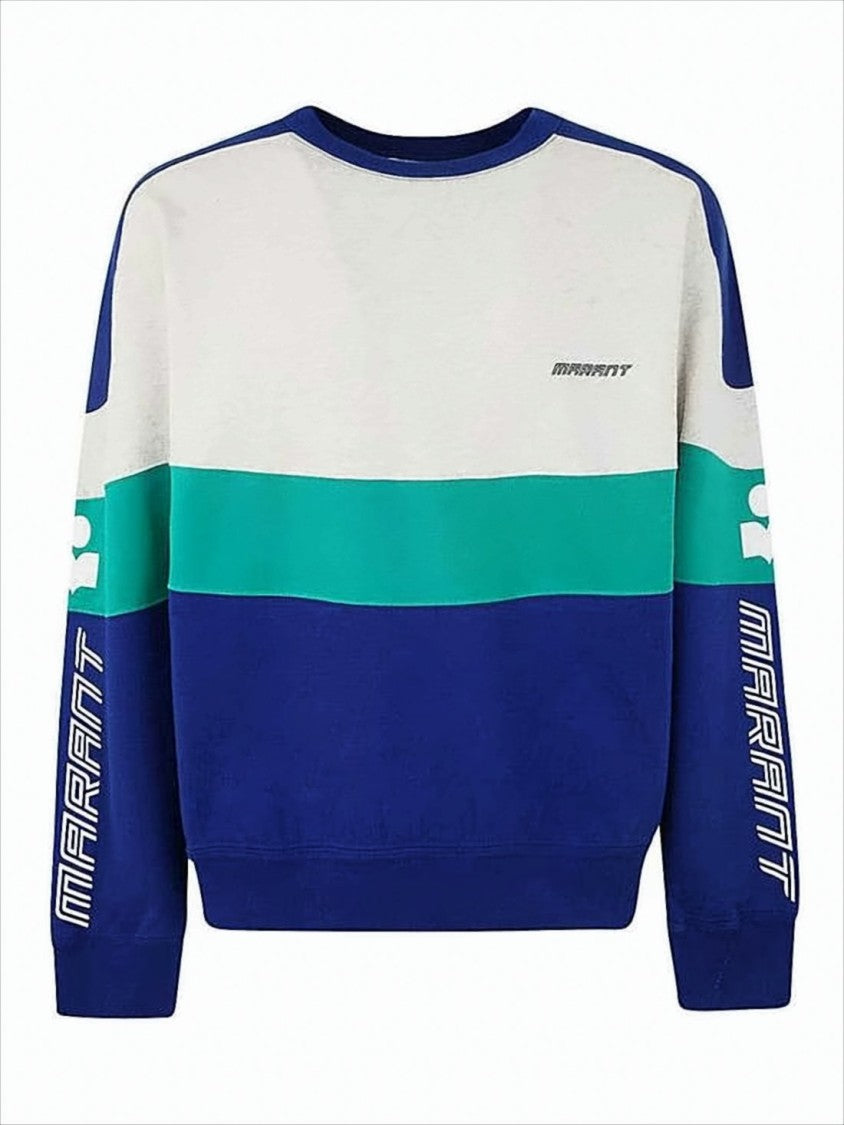 Isabel Marant Color-Blocked Long-Sleeve T-Shirt With Subtle Branding