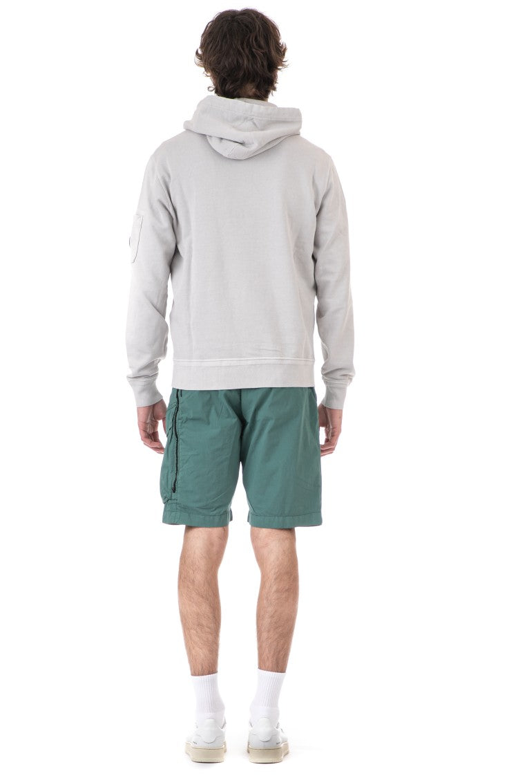 C.P. Company Drawstring Hoodie With Kangaroo Pocket And Ribbed Details