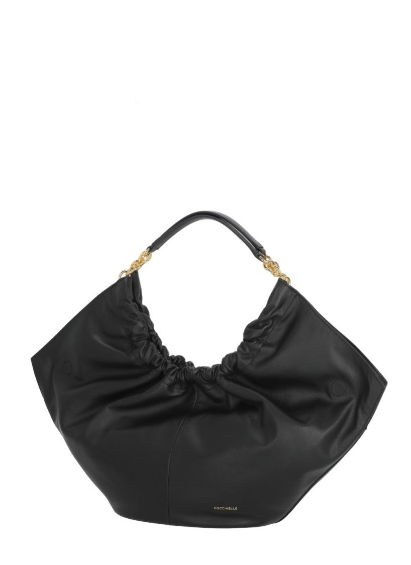 Coccinelle Medium Shoulder Bag With Gold Chain Accents