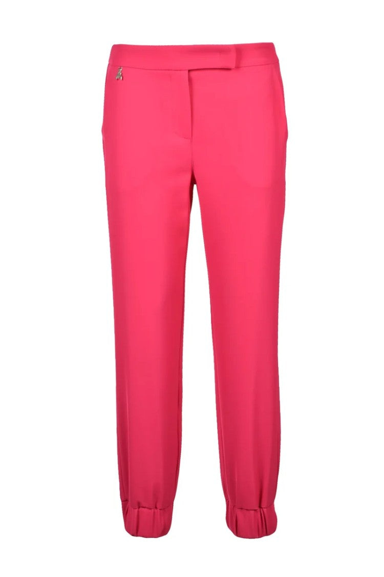 Patrizia Pepe Fuchsia Tailored Gathered Cuff Polyester-Blend Pants
