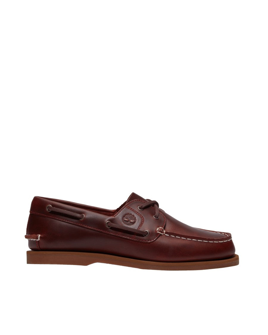 Timberland Classic Boat Shoe In Burgundy Full Grain