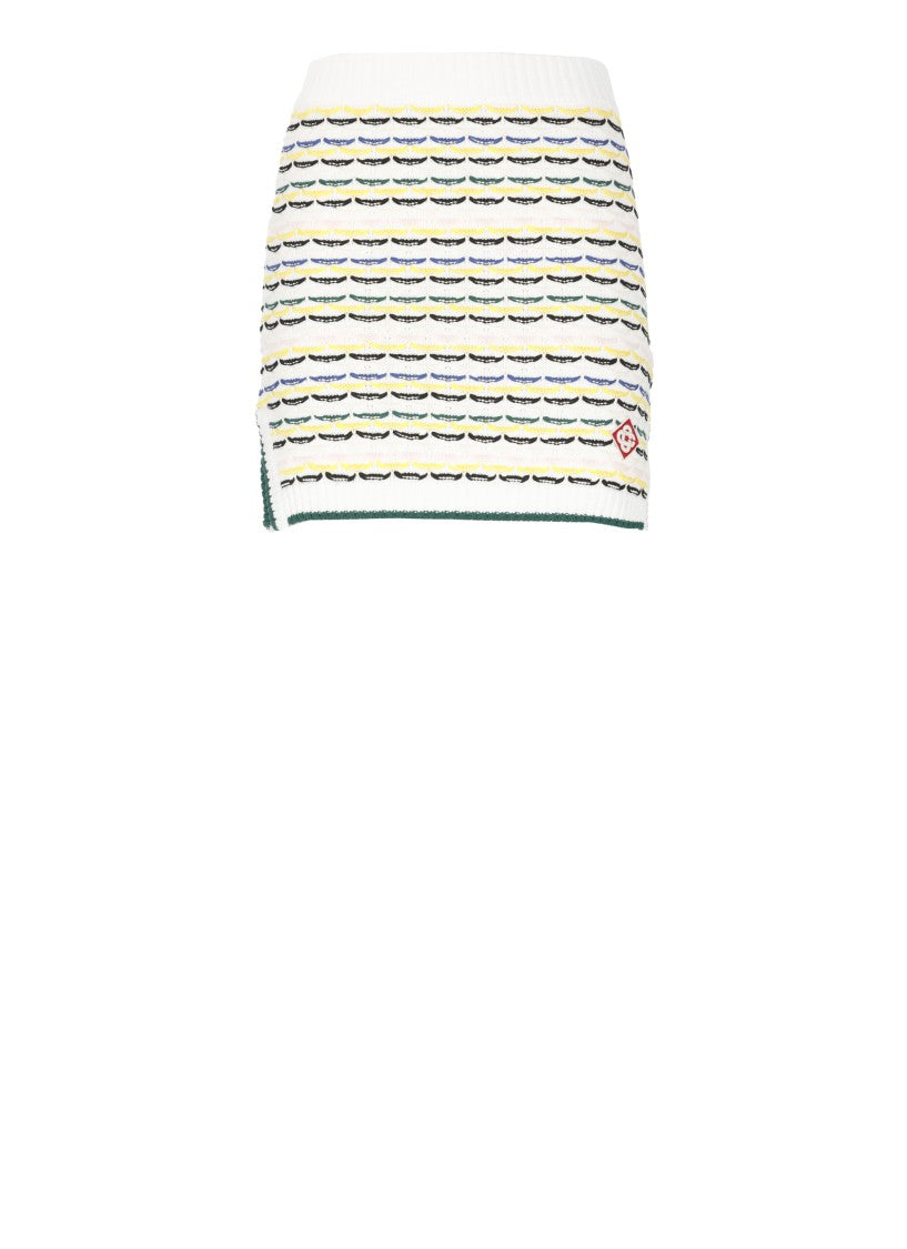 Casablanca Wool Skirt With Contrasting Detailing