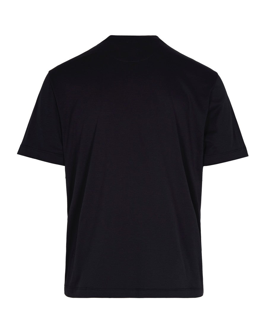 Eleventy Black Crew-Neck T-Shirt