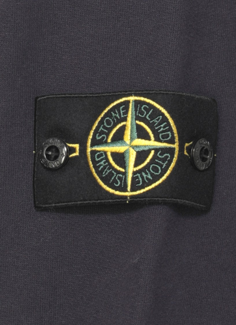 Stone Island Cotton Sweatshirt With Iconic Logo Patch