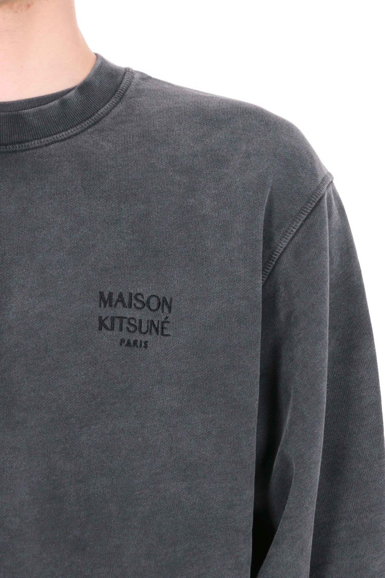 Maison Kitsuné Maison Kitsuné Paris Faded Cotton Sweatshirt
