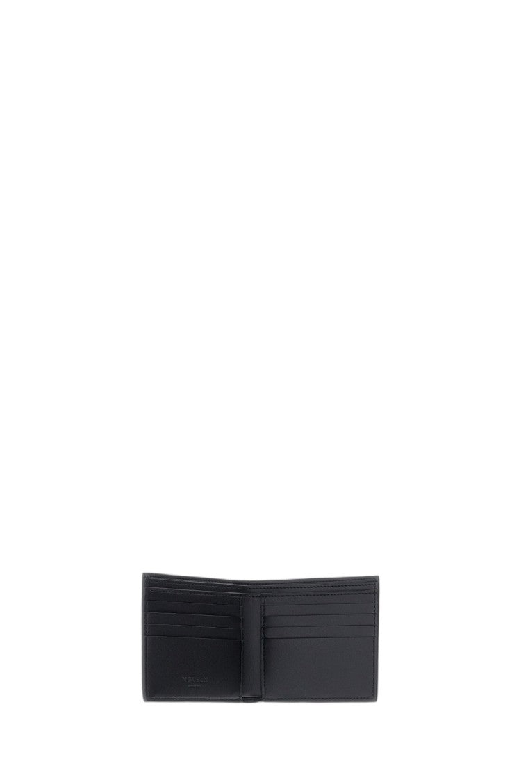 Alexander Mcqueen Bi-Fold Wallet In Smooth Leather With Iconic Logo Detail
