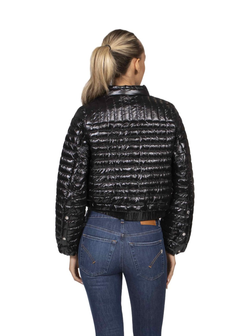 Pjs Parajumpers Akane Black Cropped Puffer Jacket