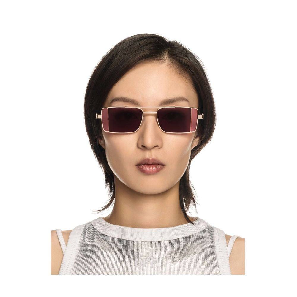 Off-White Oeri14a Cortez Rectangular Gold-Tone Sunglasses