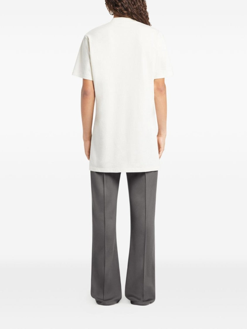 Courrèges Crew Neck T-Shirt With Subtle Logo Detail And Relaxed Fit