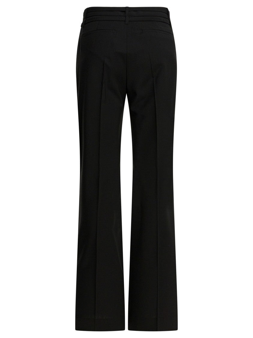 Max Mara Tailored Wide Trousers With Double-Belt Detail